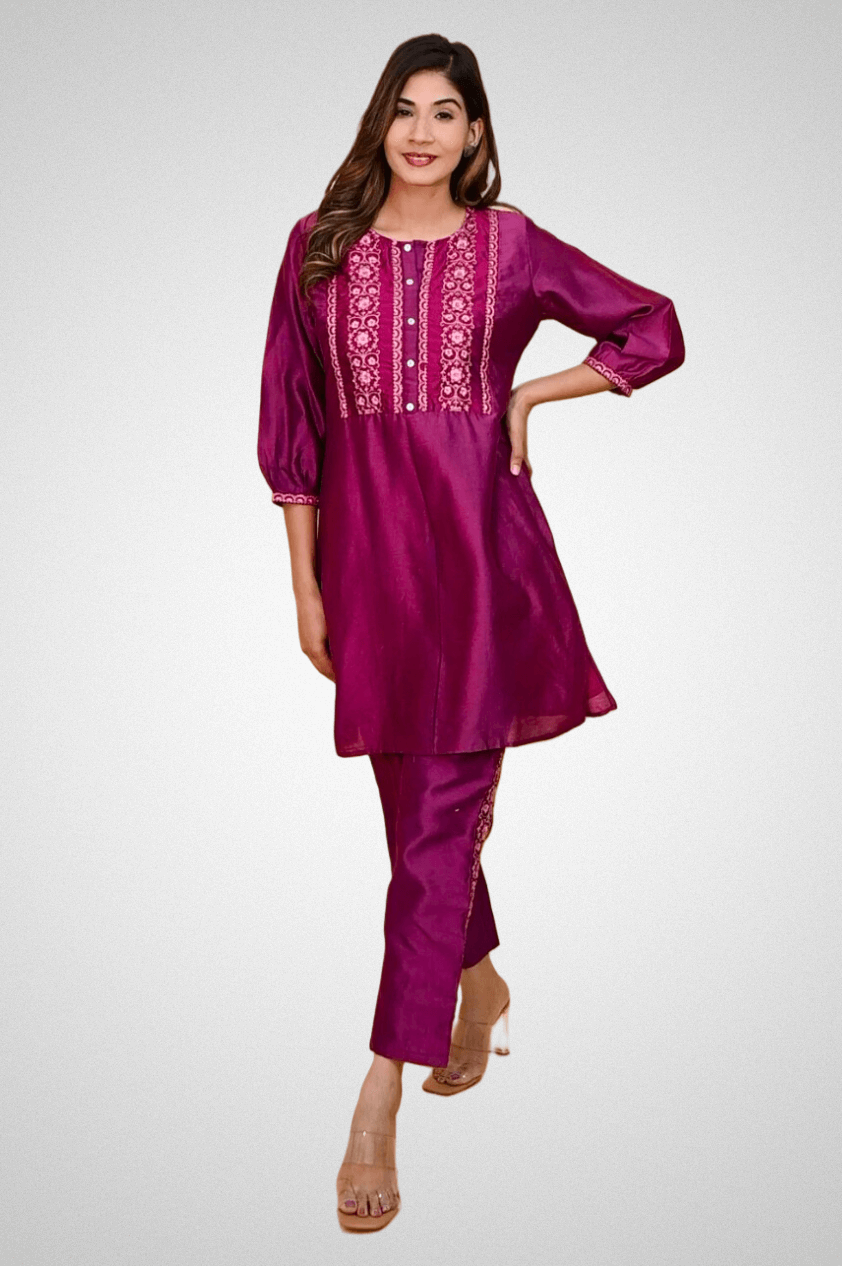 Chanderi Co OrdSet with Lining