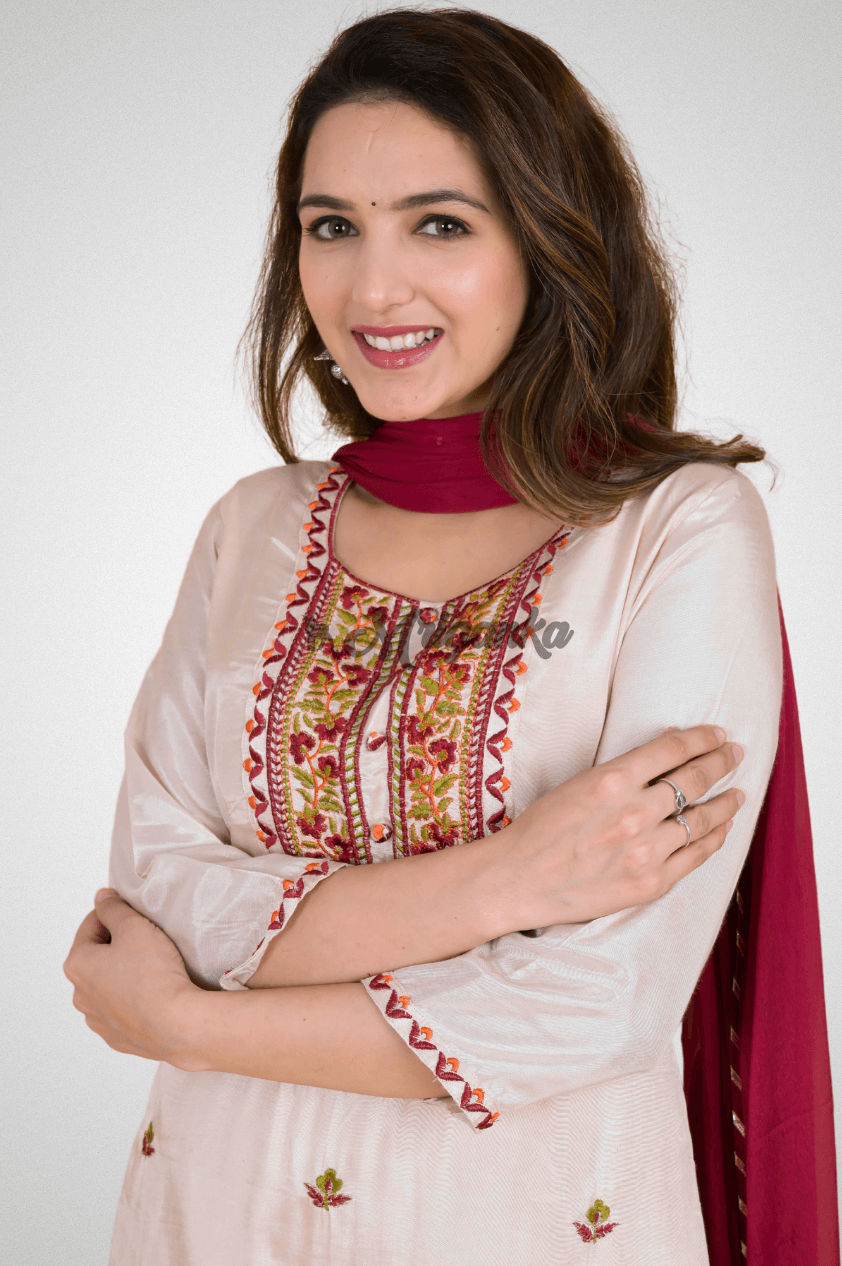 Buy Exquisite Russian Silk Kurta Sets Online at Mriganka