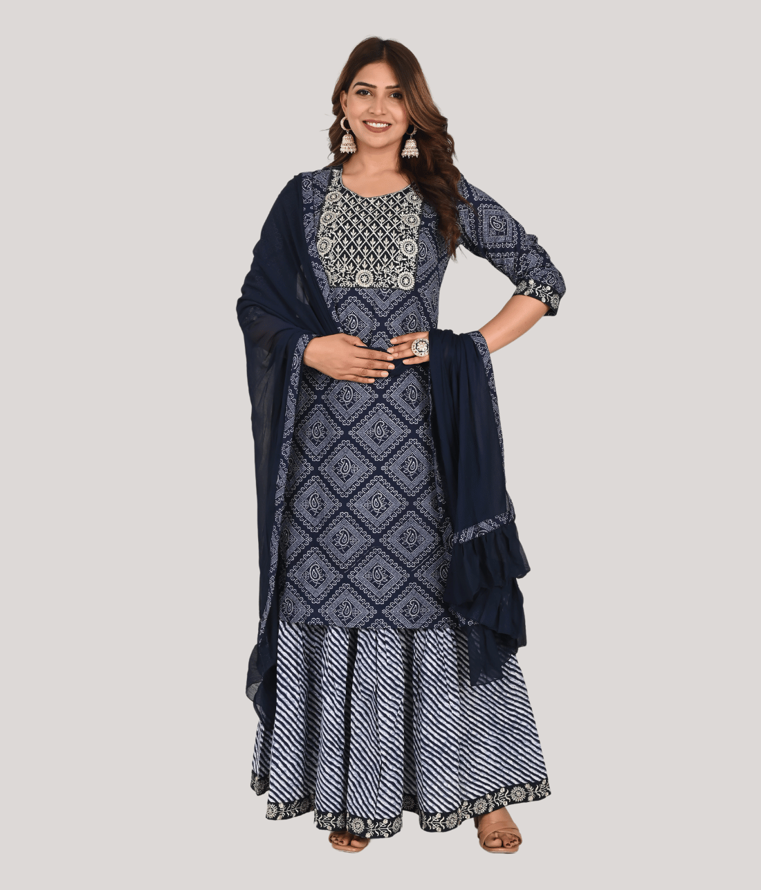 Kurta with Flaired Skirt Set