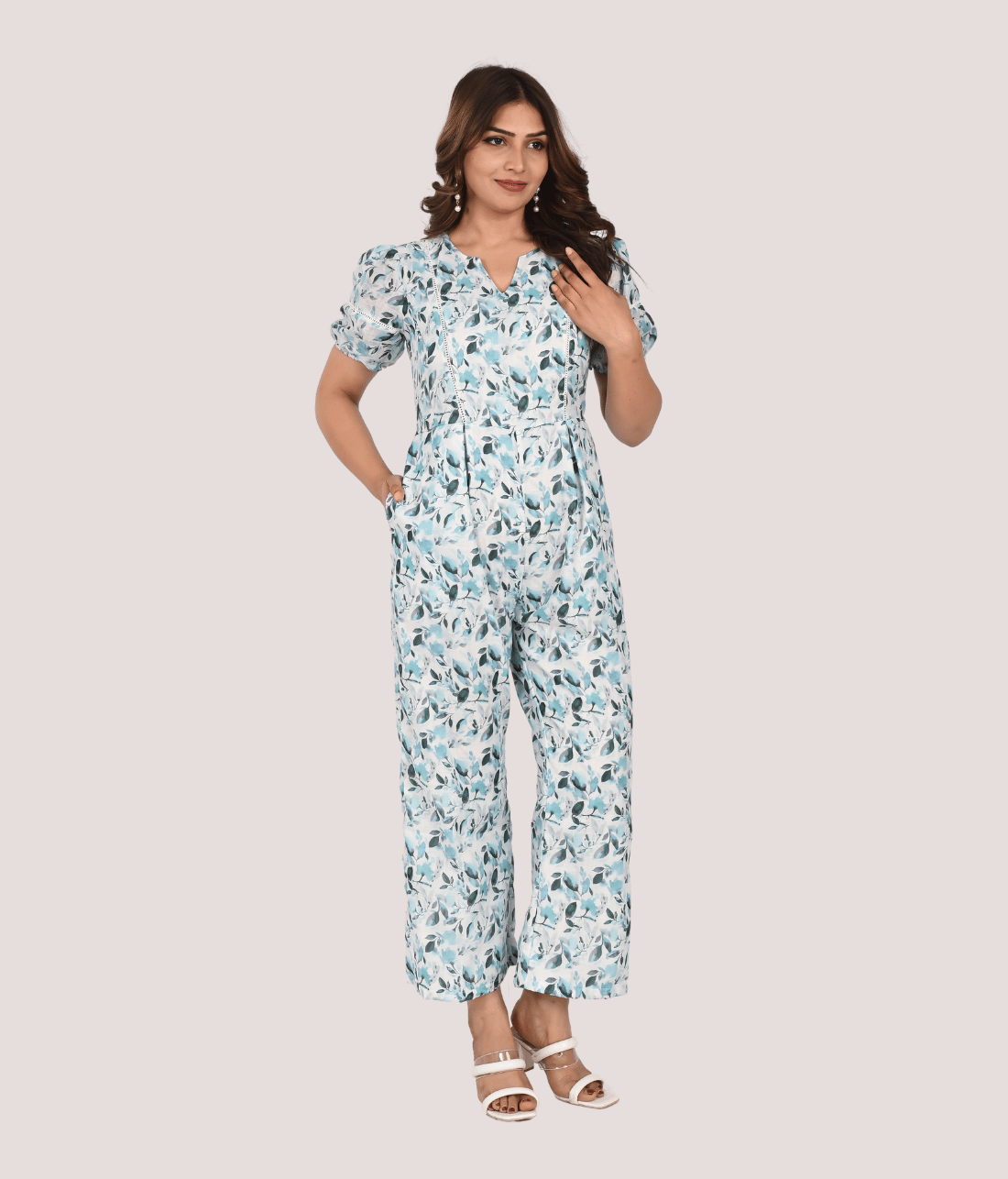 Shop Stylish Linen Jumpsuits with Lace Embellishments from Mriganka