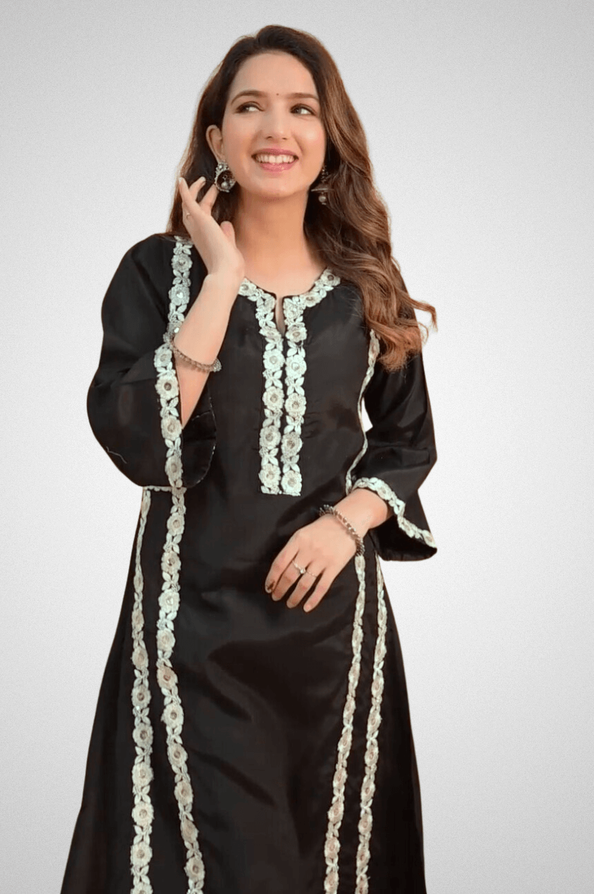 Embroidered Kurta Pant Set