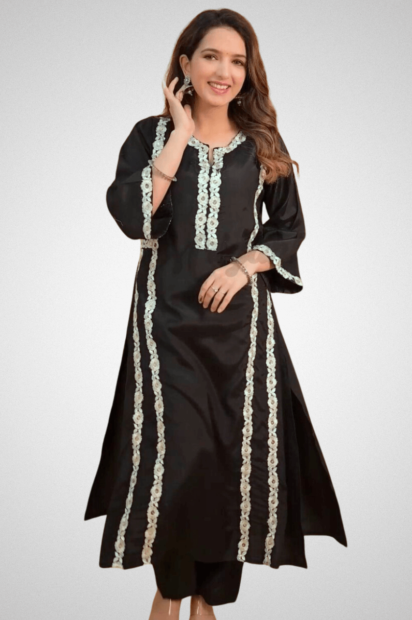 Embroidered Kurta Pant Set