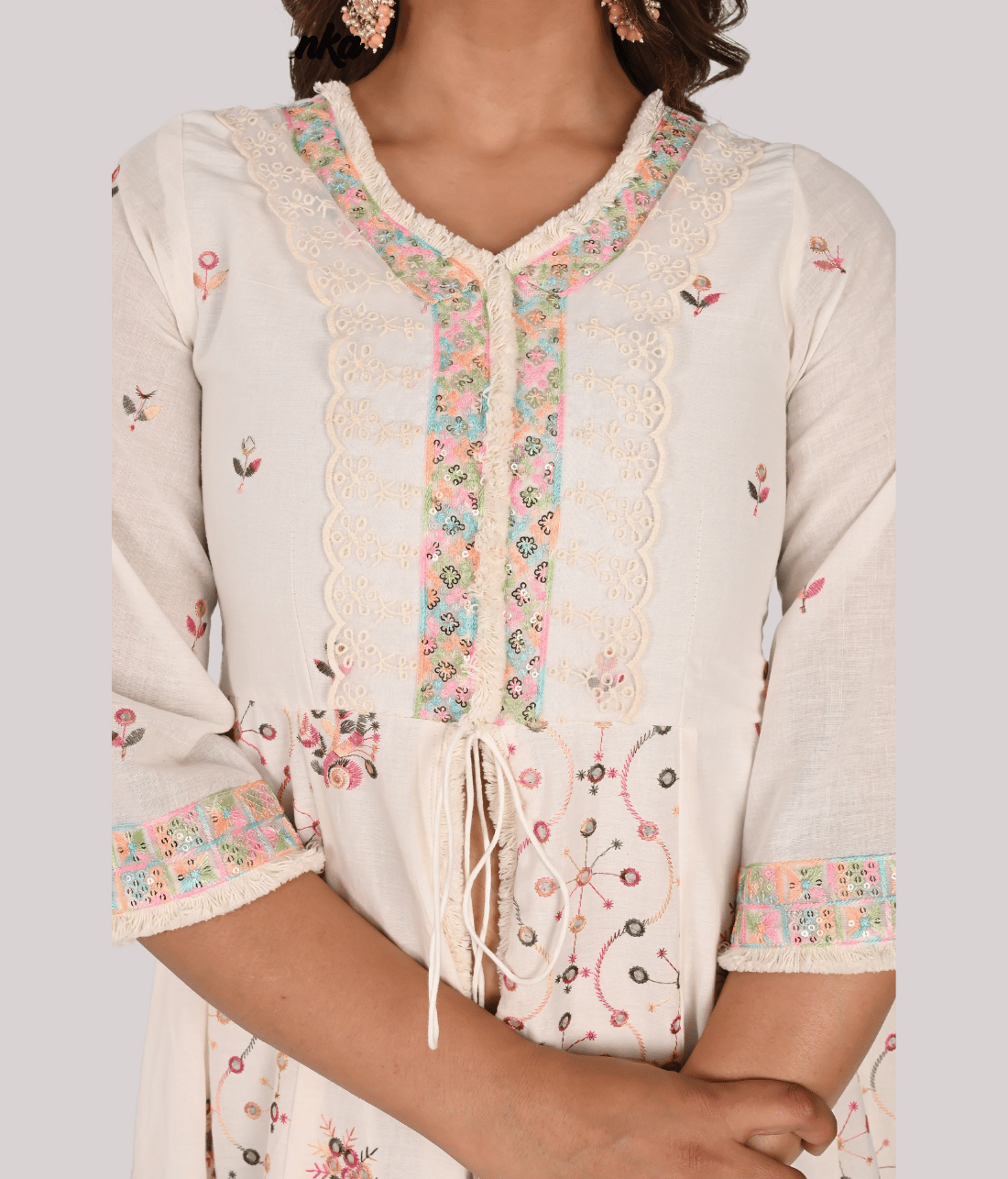 Elegant Anarkali with Front Slit Palazzo Set - Shop Now at Mriganka